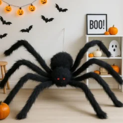 Araña Negra Gigante Halloween – 200 cm