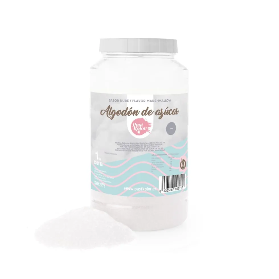 Azúcar para Algodón de Azúcar Blanco 1 Kg - Sabor Nube
