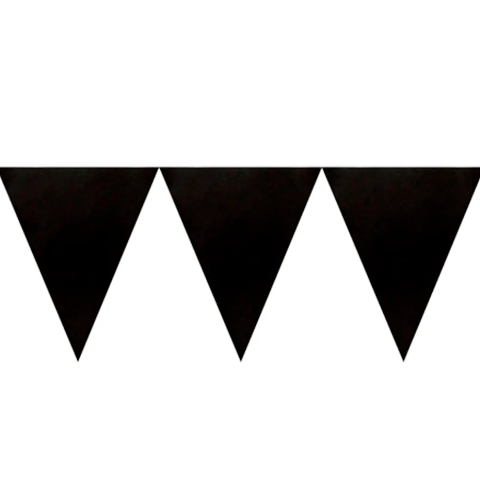 Banderín de Papel Negro 4,5 metros
