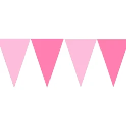 Banderín de Plástico Rosa y Fucsia 230 cm