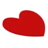 Base Corazón Roja (Masonita) 25 cm x 5 mm Grosor
