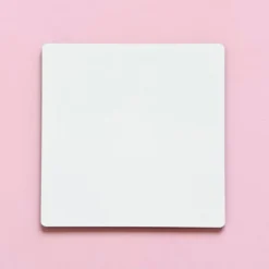 Base Cuadrada Blanca de Madera 35 cm 2 ud