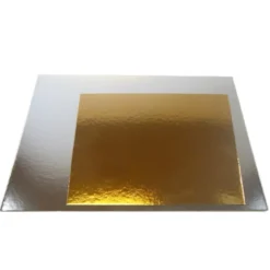 Base Cuadrada para Tartas Plata/Oro 35cm (3 uds)