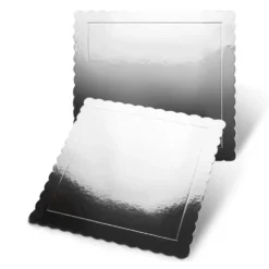 Base Cuadrada Plata para Tartas 25 cm