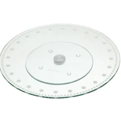 Base giratoria de Cristal para decorar y presentar tartas 30 cm