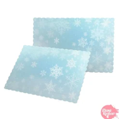 Base Rectangular Copos de Nieve 30 x 25 cm x 3 mm Grosor