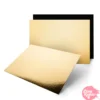 Base Rectangular Dorada y Negra - 20 x 24 cm x 2 mm Grosor