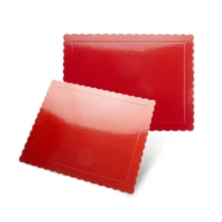Base Rectangular para Tartas Roja 30 x 25 cm