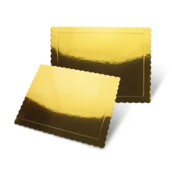 Base Rectangular para Tartas Dorada 30 x 25 cm