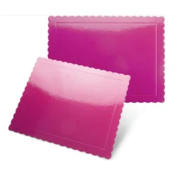 Base Rectangular para Tartas Fucsia 30 x 40 cm