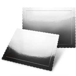 Base Rectangular para Tartas Plata 30 x 40 cm