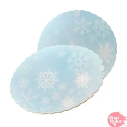 Base Redonda Copos de Nieve - 30 cm x 3 mm Grosor