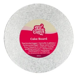 Base Redonda Plateada 22,5 cm - Funcakes