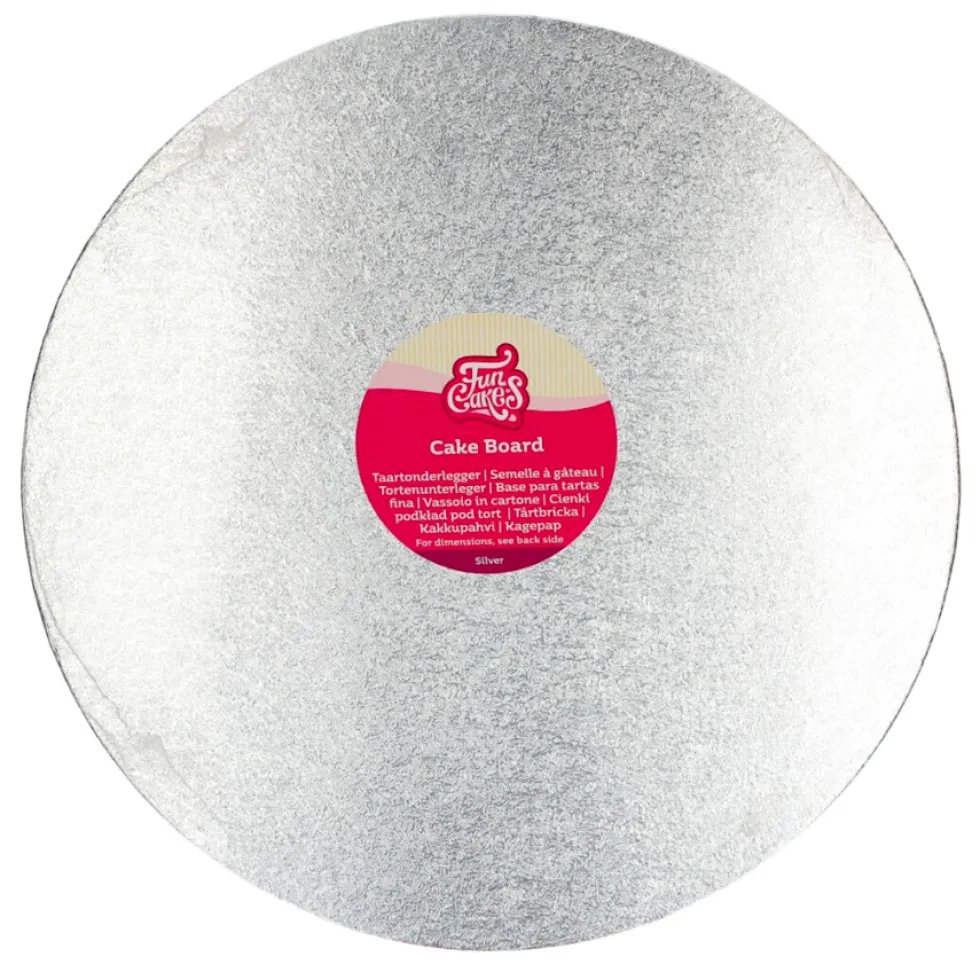 Base Redonda Plateada 35 cm - Funcakes