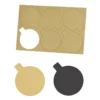 Bases de cartón oro/negro 8 cm (12 uds)