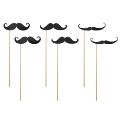 Bigotes con Palo para Photocall 6 ud