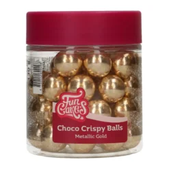 Bolas Crujientes de Chocolate Metallic Gold 130 gr - Funcakes