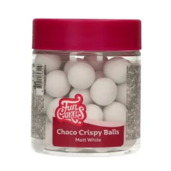 Bolas Crujientes de Chocolate Blanco Mate 130 - Funcakes