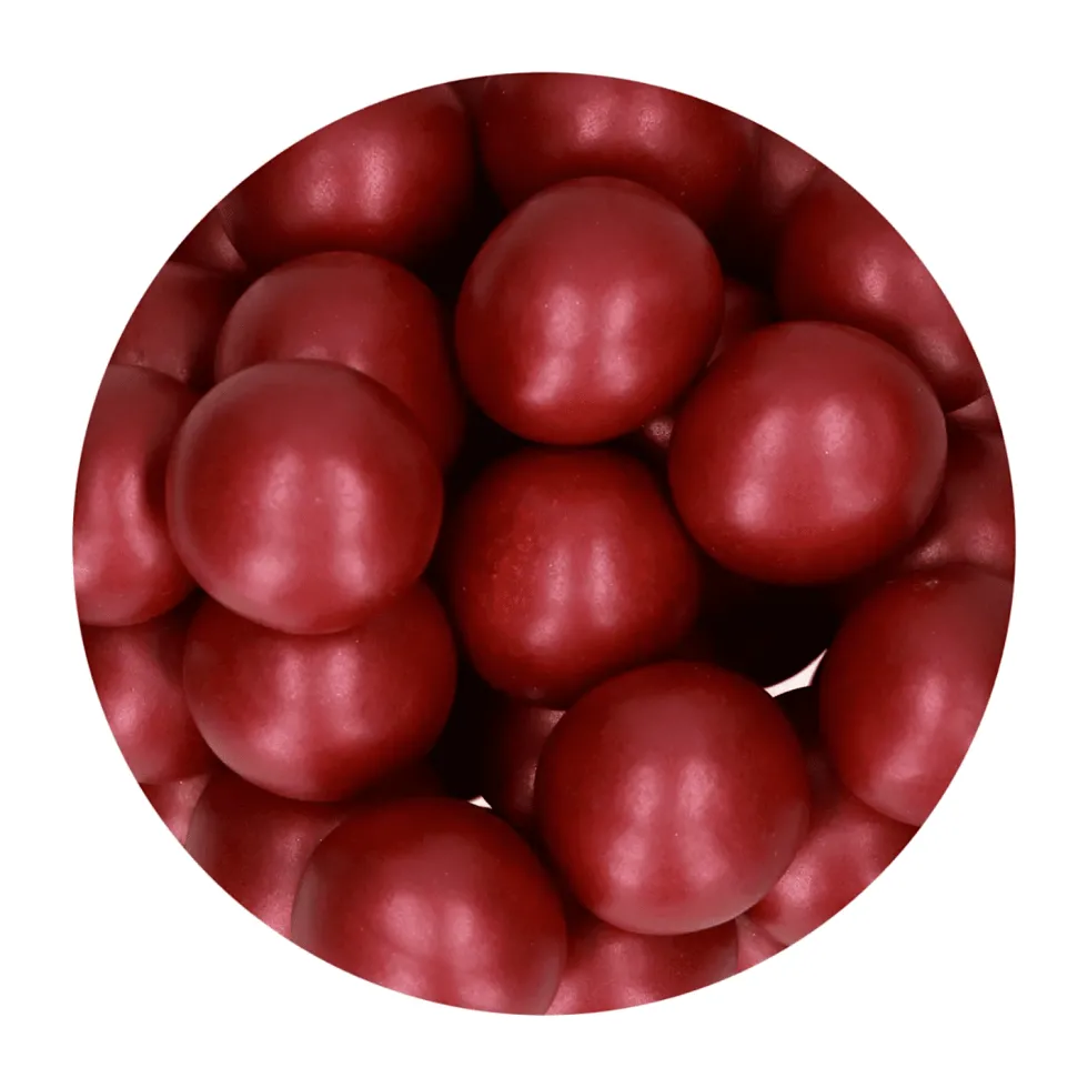 Bolas Crujientes de Chocolate Burdeos Brillante 130 gr - Funcakes