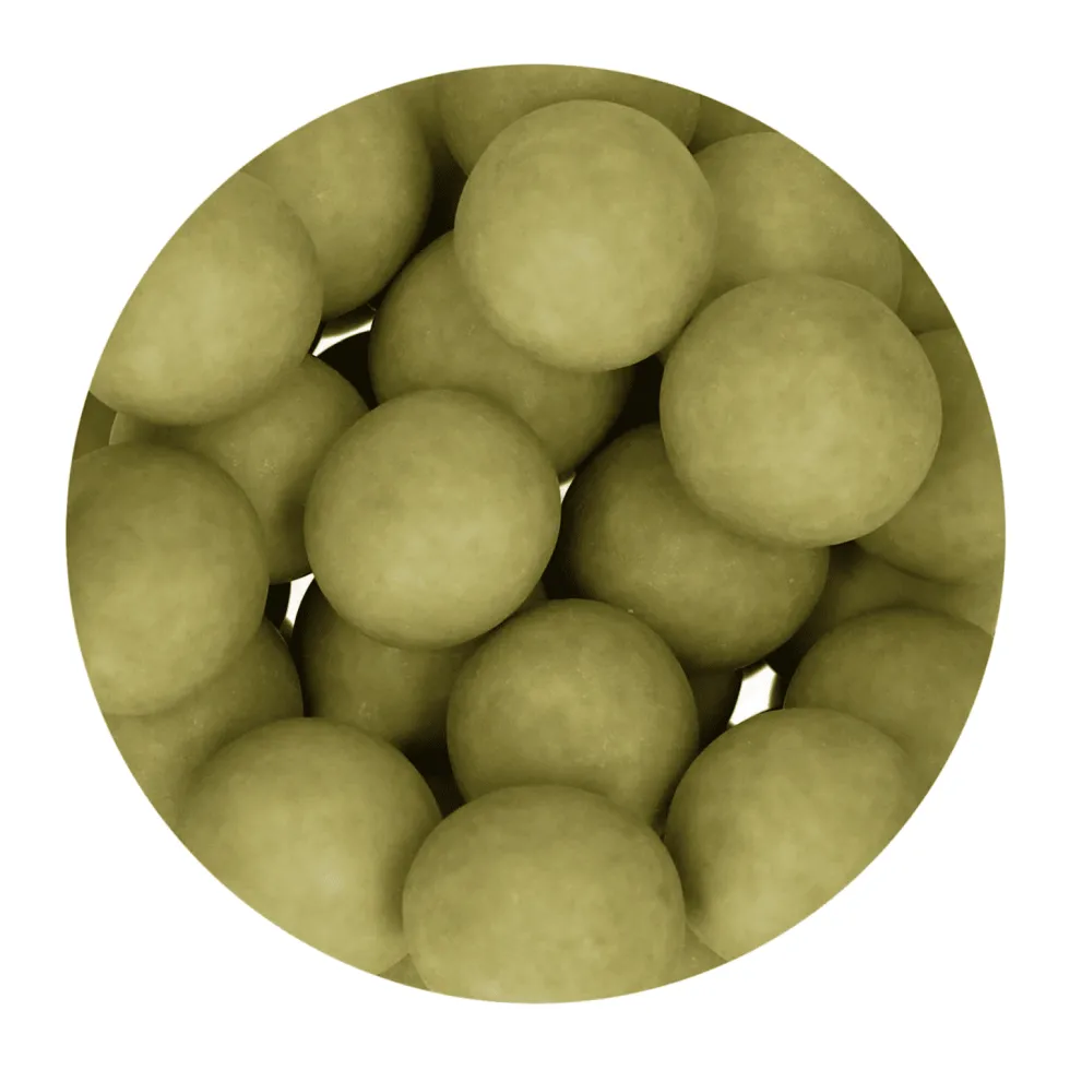 Bolas Crujientes de Chocolate Verde Oliva Mate 130 gr - Funcakes