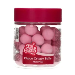 Bolas Crujientes de Chocolate Rosa Mate 130 gr