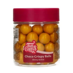 Bolas Crujientes de Chocolate Shiny Ocre 130 gr - Funcakes