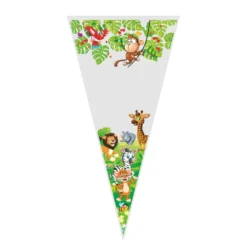Bolsa Cono Gigante para Golosinas Safari 60 cm