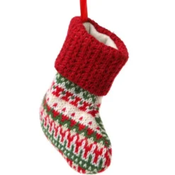 Bota de Navidad Decorativa Textil 12 cm