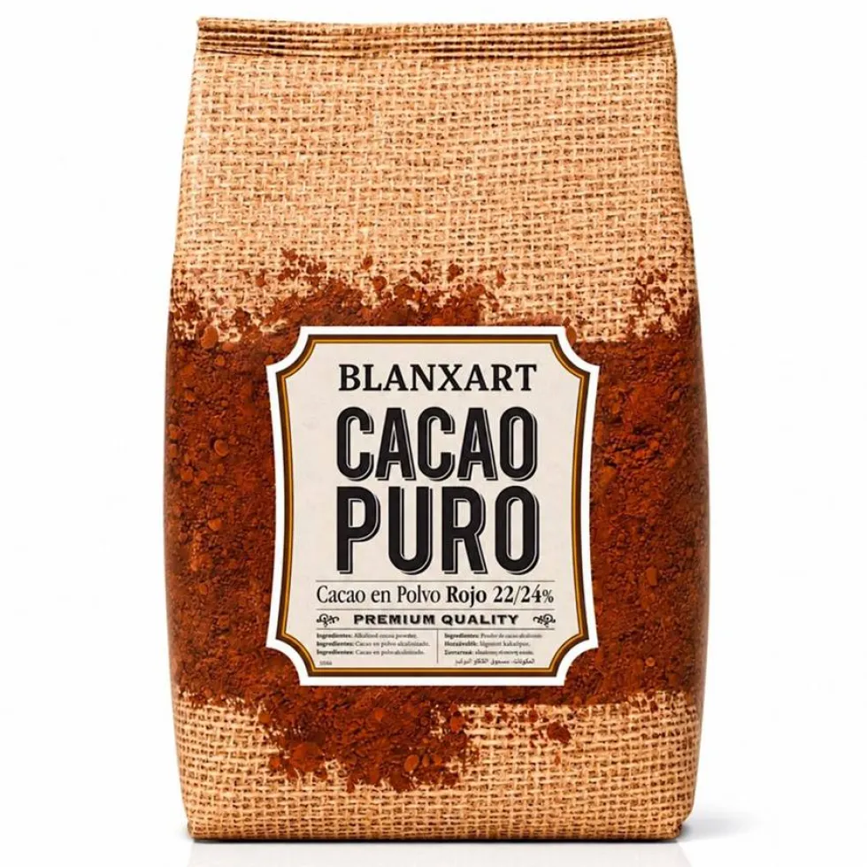 Cacao Puro en Polvo Alcalinizado 22 - 24 % - 1 Kg - Blanxart