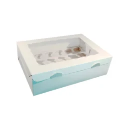 Caja 12 Cupcakes en color Blanco