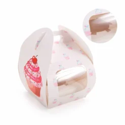 Caja para 1 Cupcake Rosa con Ventana - Helsinki