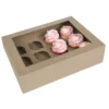 Caja para 12 Cupcakes Kraft 2 ud