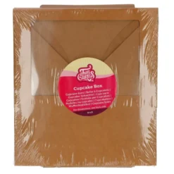 Caja para 6 Cupcakes o 12 Mini Cupcakes Kraft 3 ud - Funcakes