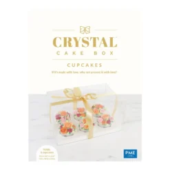 Caja para 6 Cupcakes Transparente con Lazo - PME