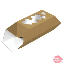 Caja para Dulces Kraft con Ventana Corazones 14 cm