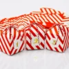 Caja para Dulces Rayas Rojas y Blancas con Cinta