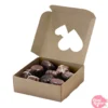 Caja para Galleta Kraft con Ventana Corazones 10 cm