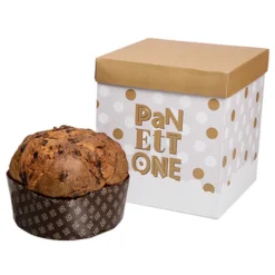 Caja para Panettone Barniz Soft 18,5 x 18,5 x 20 cm de alto