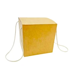 Caja para Panettone Kraft con Lazo 18,5 cm