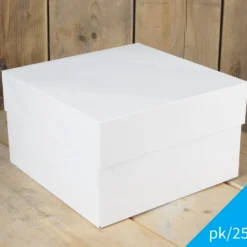 Caja para Tarta Blanca 30 cm 25 ud - Funcakes