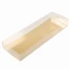 Caja para Turrón Transparente con base Dorada 20 cm