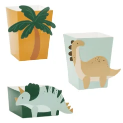 Cajas de Papel para Snacks Dinosaurios 6 ud - Partydeco