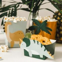 Cajas de Papel para Snacks Dinosaurios 6 ud - Partydeco