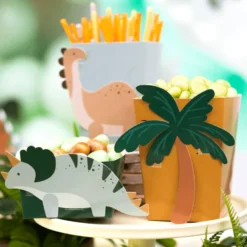 Cajas de Papel para Snacks Dinosaurios 6 ud - Partydeco
