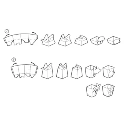 Cajas de Papel para Snacks Dinosaurios 6 ud - Partydeco