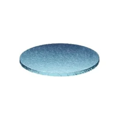 Cake drum redondo celeste metalizado 20cm