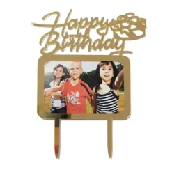 Cake Topper con Foto Happy Birthday