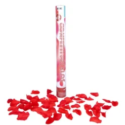 Cañón confeti Pétalos de Rosa Rojos 50 cm