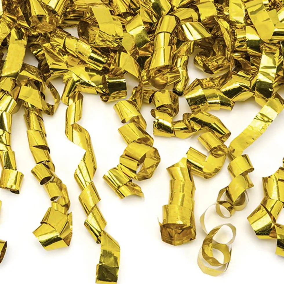 Cañón de Confeti Serpentina Oro 40 cm
