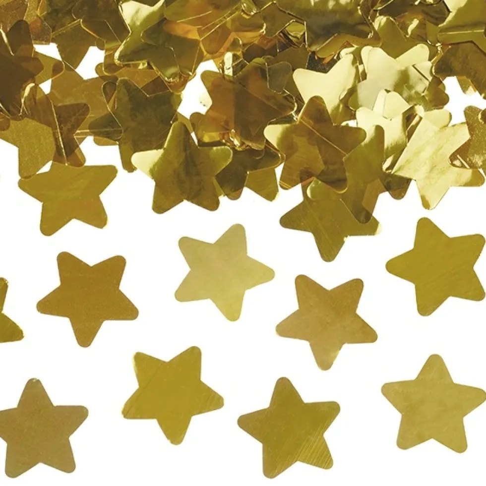 Cañón de confetti Estrellas Doradas 40cm